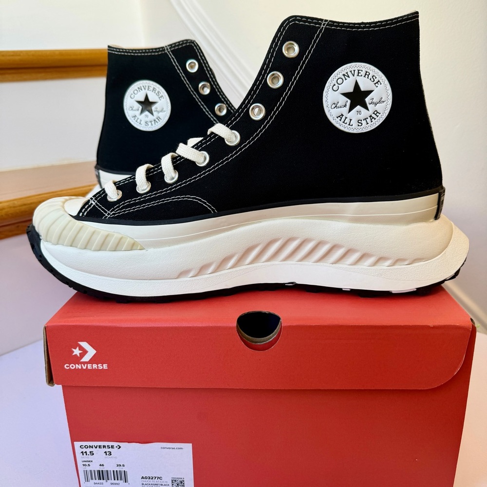 NWT Converse Chuck 70 AT CX Hi Platform high top Chuck Taylor sneaker black - Picture 3 of 13